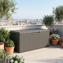 IPAE PROGARDEN Aa023 Cassapanca contenitore Baule da esterno Resina 123x54x56 Antracite