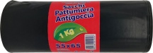 NBrand BLGHU475 Sacchi Nettezza Urbana In Rotolo 55x65 Nero Kg.1 Pezzi 25