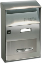 NBrand FT Cassetta Postale in Acciao Inox dimensioni 22x11x32 colore Inox