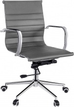 Icon Space HW61982GR Sedia da Ufficio con Ruote e Braccioli Ecopelle Grigio