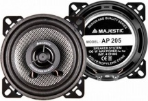 NEW MAJESTIC 040205 Altoparlanti 10cm 2 vie Casse Auto picco 100W Nero - AP 205