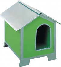 NOVITAL 1873A0000 Cuccia per Cani in Legno con Tetto Zincato 56x76x77h cm Polar