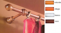 NBrand Luca Bastone per tende a strappo � 23 mm Lungh. 160 cm colore Ciliegio