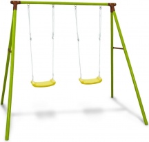 New Plast AG200 10250DX Altalena da Giardino in Metallo Doppia Seduta H Max 205 cm Rondine