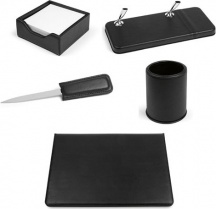 Niji 60270 Set Scrivania 5 Pezzi Nero
