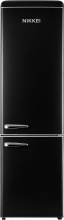 Nikkei GNCBV310BL Frigorifero Combinato 300 Litri Classe E Ventilato Nero  Retr�
