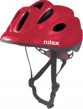 Nilox CK168057 Casco Bici per Ragazzi con luce LED Rosso
