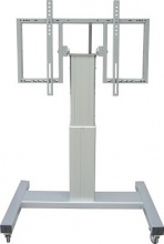 Nilox OM06184 Carrello TV Multimediale Elettrico Ribaltabile Nero, Argento