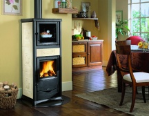 La Nordica-Extraflame 7112385 Stufa a Legna Forno in Ghisa 9.1 kW 260 m3 Panna