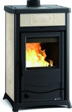 La Nordica-Extraflame 7117280 Stufa a Legna Idro 11.1 kW 318 m3 Panna Termorossella Plus