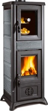 La Nordica-Extraflame Gemma con Forno Stufa a Legna in Ghisa con Forno 7.2 Kw Pietra Naturale Gemma