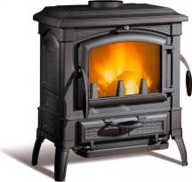 La Nordica-Extraflame 7119002 Stufa a Legna in Ghisa 7,3 kW 209 m3 450 mm Nero