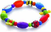 Nuby ID478 Massaggiagengive Neonato Anello Gioco Dentizione Bambini 3+ Mesi Multi