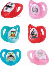Nuby ID5840MOSN Ciuccio Neonato 6-36 Mesi Succhietto Ortodontico 2 Pezzi Assortito