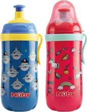 Nuby NV0406012 Borraccia 360 ml Sipper Pop Up Assortito