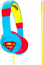 OTL O-DC0262 Cuffie con filo, Stereo, Fantasia Superman BluRosso