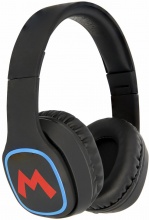 OTL SM0698 Cuffia Bluetooth Wireless con Microfono a Padiglione Nero, Blu, Rosso