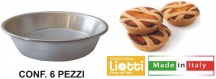 Oggettistica Liotti G048 Stampo per Dolci Pastierina in Alluminio 6 pz 10 x 2,5 H cm