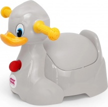 Okbaby 23 707 Vasino per Bambini a Forma di Papera con Seduta Ergonomica Grigio - Quack