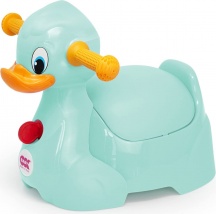 Okbaby 707 15 Vasino per Bambini a Forma di Papera con Seduta Ergonomica Turchese Quack