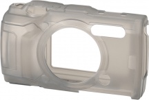 Om System V600090XW000 CSCH-127 Cover Fotocamera TG-6 Grigio, Traslucido
