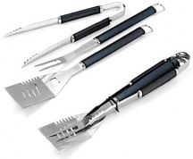 Ompagrill 03450 Set attrezzi barbecue Pinza paletta Forchettone in Acciaio Inox