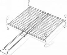 Ompagrill A 12737 Graticola Barbecue doppia con piedi 27x37 cm