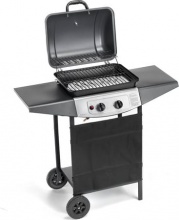 Ompagrill GAS4936 Barbecue a Gas pietra Lavica BBQ gas Coperchio Nero
