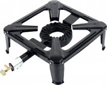 Ompagrill OmpFornGpl Fornellone GPL 1 Fuoco in Acciaio Smaltato e Ghisa Potenza 7 kW Nero