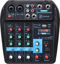 Oqan 625808 Mixer Q Mini USB 4 Canali USB e Bluetooth