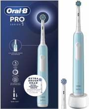 Oral-B PEVBRAPRO1CRSTQ Spazzolino Elettrico Series 1 Blu con 2 Testine