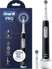 Oral-B PRO1CRS1REF Spazzolino Elettrico Ricaricabile 2 Testine Nero Series 1