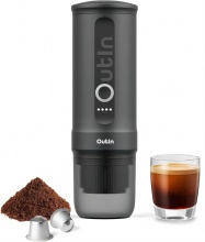 Outin OTEM-01-SG Nano Macchina Caff� Espresso Capsule Portatile Grigio Siderale