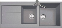 Plados AM11620UG94 Lavello Cucina Incasso 2 Vasche Gocciolatoio 116 cm Avena UG94 AM11620
