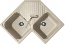 Plados FTA8320UG70 Lavello Cucina Angolare 2 Vasche Gocciolatoio 83 cm NeroUG70 FTA8320