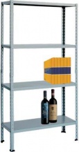 PROMETAL Spezzate Scaffale Kit 4 Ripiani Aste  Vern Bianco cm 30x80 H.cm 151