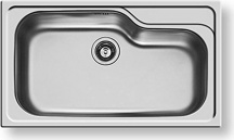 PYRAMIS 100138230 Lavello cucina 1 Vasca Incasso 86 cm Acciaio Inox  Titan 1B