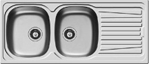 PYRAMIS 100150630 Lavello cucina 2 Vasche 116 cm Acciaio Inox  Sparta 2B 1D
