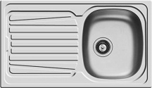 PYRAMIS 100152330 Lavello cucina 1 Vasca Incasso 86 cm Acciaio Inox  Sparta 1B 1D
