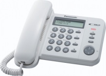 Panasonic KXTS560EX1W Telefono a filo con display LCD E 50 Memorie Bianco KXTS560EX1B