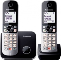 Panasonic KX-TG6852JTB Telefono Cordless Duo DECT Vivavoce