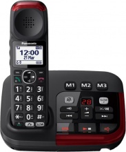 Panasonic KX-TGM420EXB Telefono Cordless con Segreteria Telefonica NeroRosso