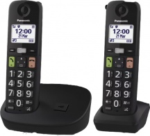 Panasonic KX-TGU112EXB Telefono Cordless DECT con Blocco Tastiera GAP Nero