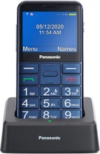 Panasonic KX-TU155EXCN Telefono Cellulare Anziani Tasti Grandi SOS con Base Blu