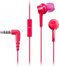 Panasonic RP-TCM115E-P Cuffie Stereo Auricolari Cuffie con Filo Microfono Rosa