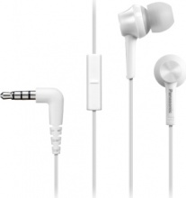Panasonic RP-TCM115E-W Cuffie Stereo Auricolari Cuffie con Filo Microfono Bianco