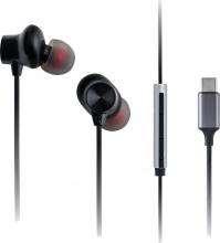 Panasonic TCM225EK Cuffie con Filo Auricolari InEar USB-C Bassi Potenti Nero RP-TCM225DEK