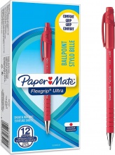 Papermate S0190413 Flexgrip Ultra Rosso Penna a sfera 12 pz