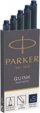 Parker 1950385 Ricaricatore di Penna Nero Blu 5 pezzi