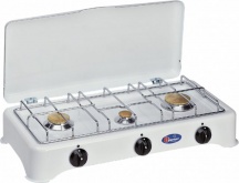 Parker 5327 CBM Fornello a Gas Metano 3 Fuochi per Uso esterno Bianco -  PFO27BGM